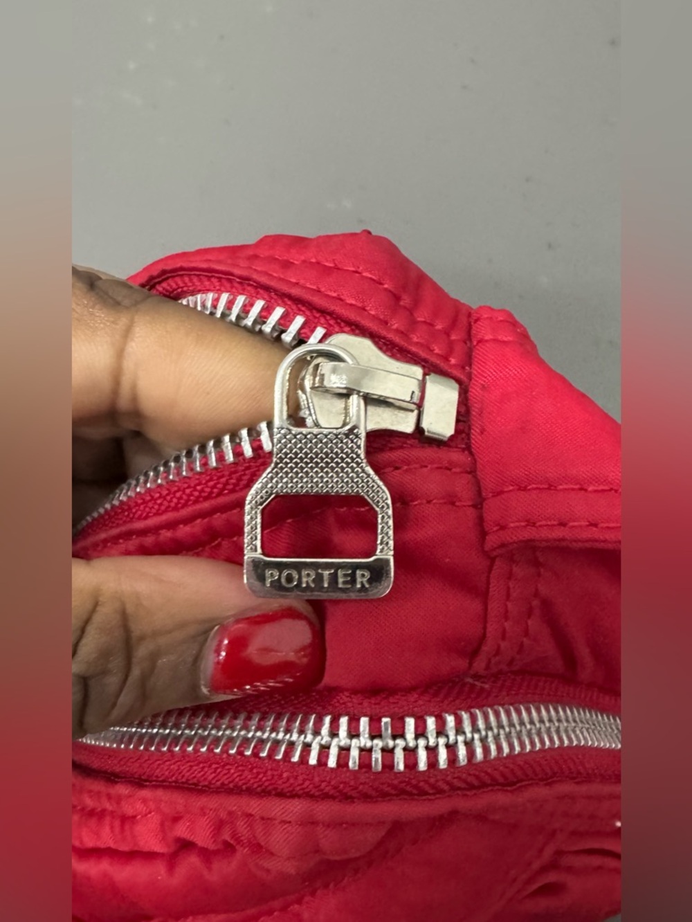 Porter Tanker Sling Bag Red Nylon Japanese Designer Shoulder Bag Unisex Compact - Picture 6 of 8